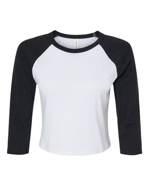 BELLA + CANVAS 1200 Women's Micro Rib 3/4 Raglan Sleeve Baby Tee