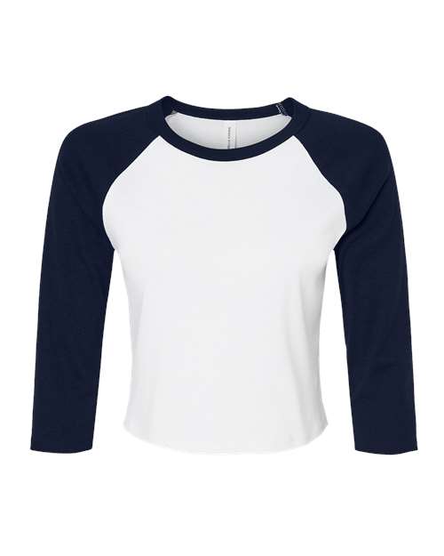 BELLA + CANVAS 1200 Women's Micro Rib 3/4 Raglan Sleeve Baby Tee