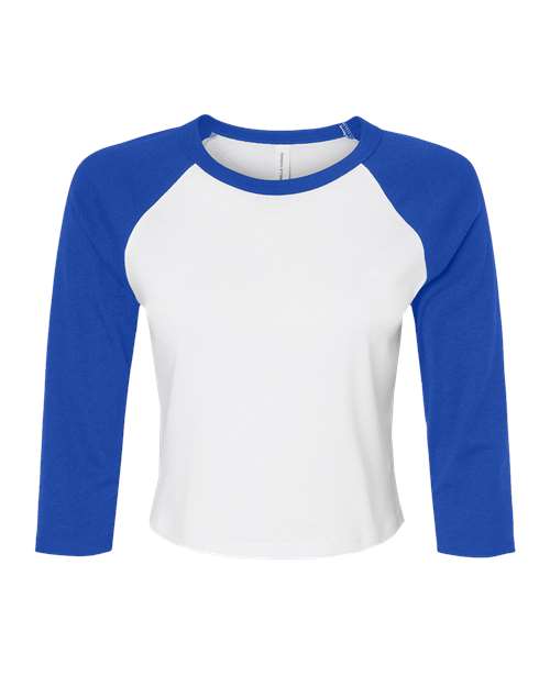 BELLA + CANVAS 1200 Women's Micro Rib 3/4 Raglan Sleeve Baby Tee