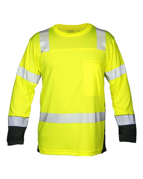 Kishigo 9177 Unisex Premium Black Series® Cool Touch Class 2 Long Sleeve T-Shirt