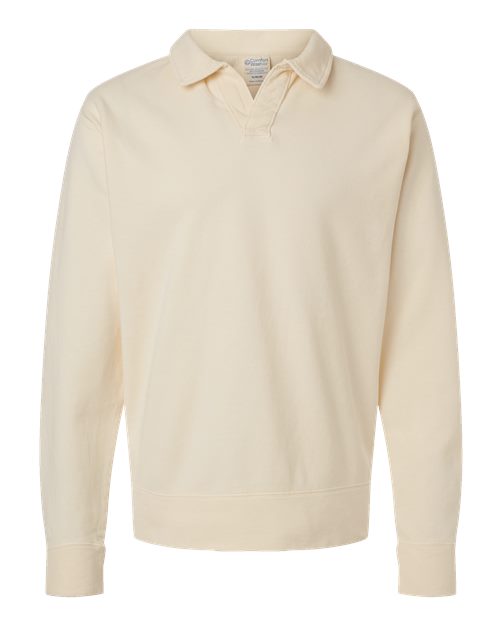 ComfortWash by Hanes GDH490 Unisex Garment-Dyed Polo Collar Sweatshirt