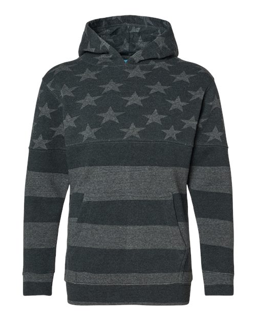 J. America 8880 Youth Triblend Fleece Hooded Sweatshirt