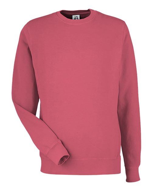 J. America 8731 Unisex Pigment-Dyed Fleece Crewneck Sweatshirt