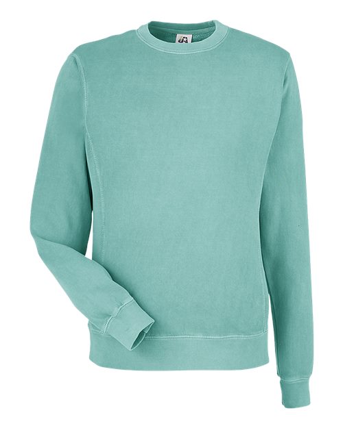 J. America 8731 Unisex Pigment-Dyed Fleece Crewneck Sweatshirt