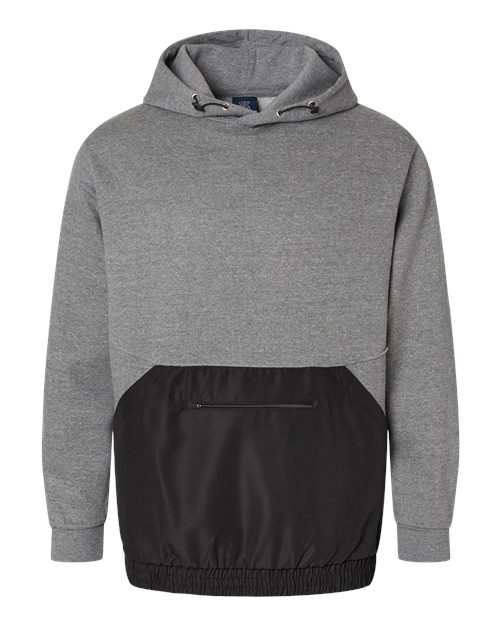 MV Sport 23112 Unisex Mixed Media Hooded Sweatshirt