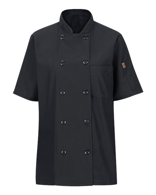 Chef Designs 045X Women's Mimix™ Short Sleeve Chef Coat with OilBlok