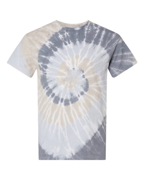 Dyenomite 200MS Unisex Multi-Color Spiral Tie-Dyed T-Shirt