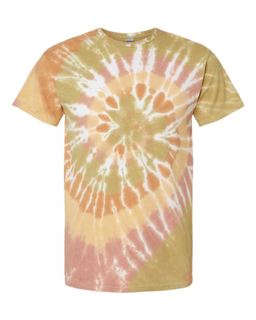 Dyenomite 200MS Unisex Multi-Color Spiral Tie-Dyed T-Shirt