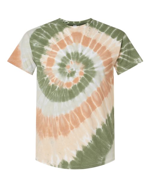 Dyenomite 200MS Unisex Multi-Color Spiral Tie-Dyed T-Shirt