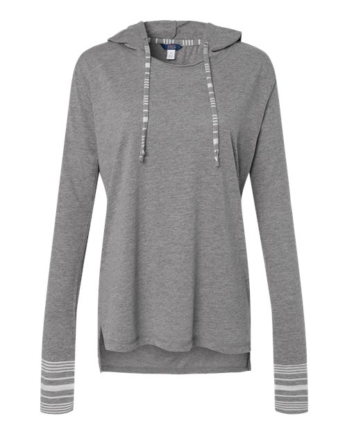 MV Sport W19439 Women's Heathered Jersey Hooded Tunic