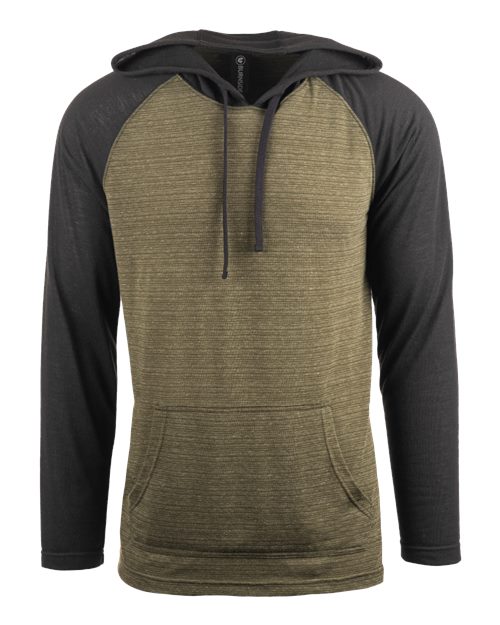 Burnside 8127 Unisex Yarn-Dyed Hooded Raglan T-Shirt