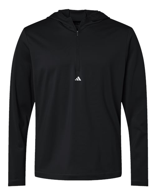 Adidas A596 Men's Lightweight Performance Quarter-Zip Hooded Pullover