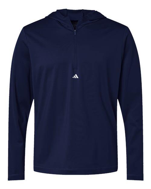 Adidas A596 Men's Lightweight Performance Quarter-Zip Hooded Pullover