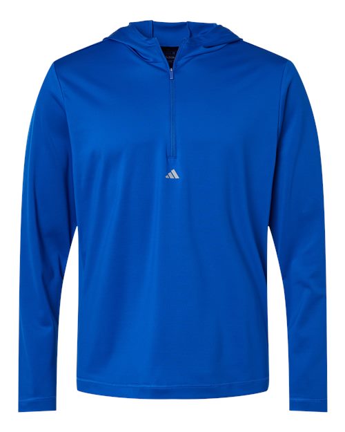 Adidas A596 Men's Lightweight Performance Quarter-Zip Hooded Pullover