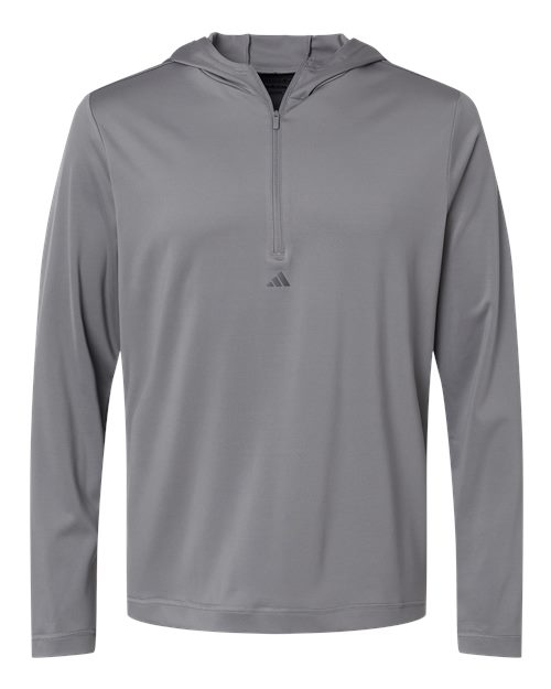 Adidas A596 Men's Lightweight Performance Quarter-Zip Hooded Pullover
