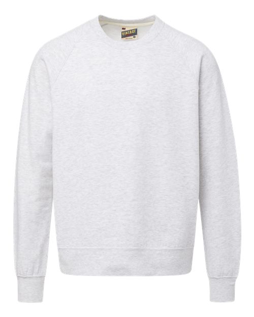 MV Sport 17116 Men's Vintage Fleece Raglan Crewneck Sweatshirt
