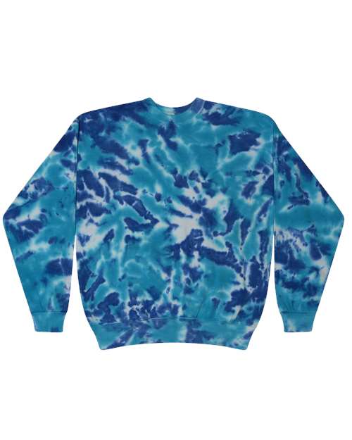 Colortone 8100 Unisex Tie-Dyed Fleece Crewneck Sweatshirt