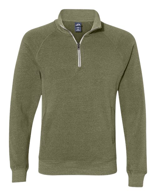 J. America 8869 Men's Triblend Quarter-Zip Sweatshirt