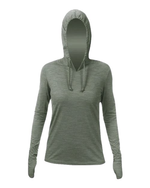 ANETIK WSBRZH0 Women's Breeze Tech Hooded Long Sleeve T-Shirt