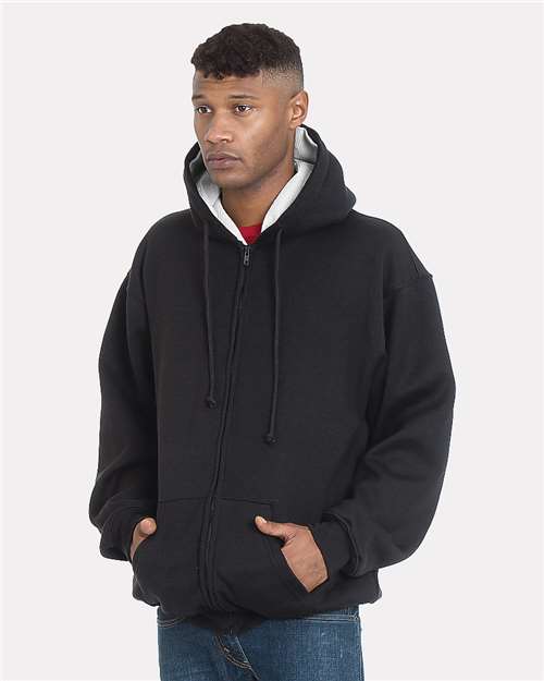 Bayside 940 Unisex USA-Made Super Heavy Thermal Lined Full-Zip Hooded Sweatshirt