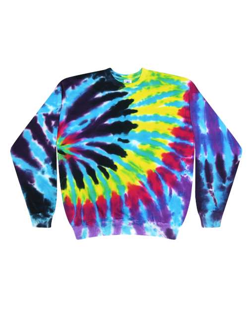 Colortone 8100 Unisex Tie-Dyed Fleece Crewneck Sweatshirt