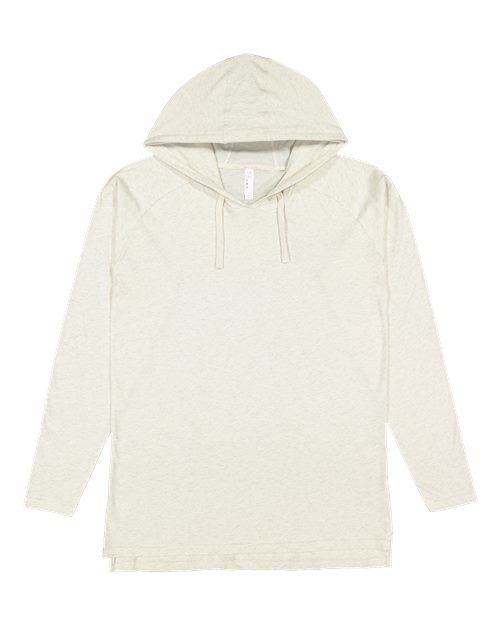 LAT 6917 Men's Fine Jersey Hooded Long Sleeve Raglan T-Shirt