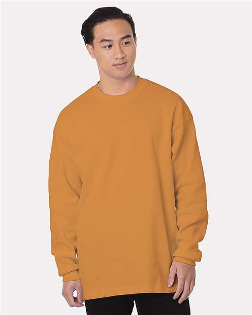 Bayside 8205 Men's USA-Made Heavyweight Waffle Knit Thermal