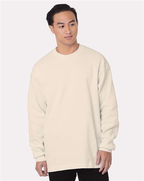 Bayside 8205 Men's USA-Made Heavyweight Waffle Knit Thermal