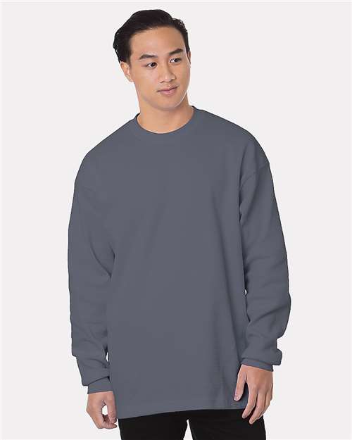 Bayside 8205 Men's USA-Made Heavyweight Waffle Knit Thermal