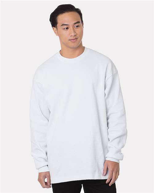 Bayside 8205 Men's USA-Made Heavyweight Waffle Knit Thermal
