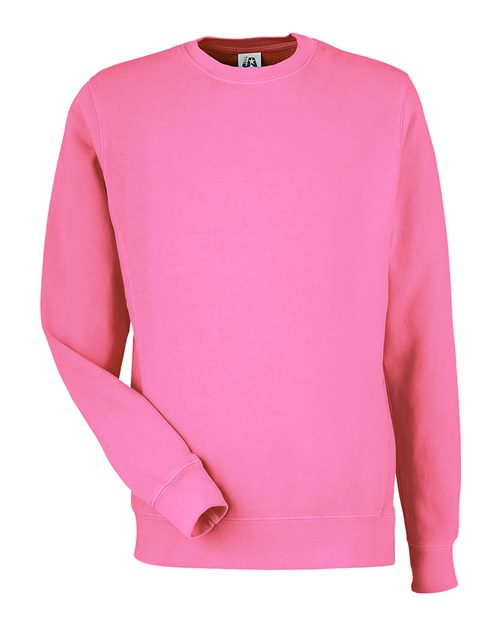J. America 8731 Unisex Pigment-Dyed Fleece Crewneck Sweatshirt