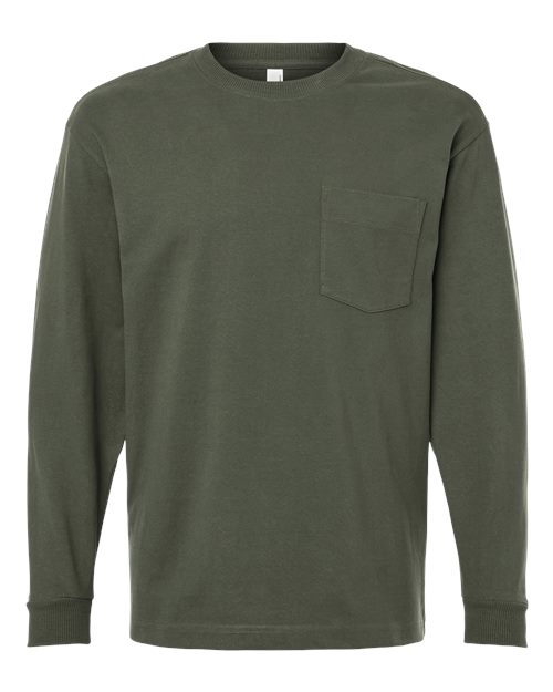 American Apparel 9410 Super Heavyweight Long Sleeve Pocket Tee