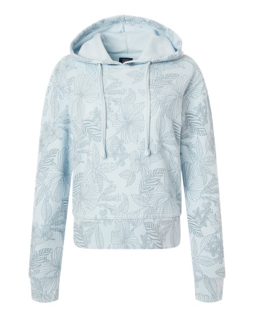 MV Sport W24105 Women's Maddie Floral Print Hooded Sweatshirt