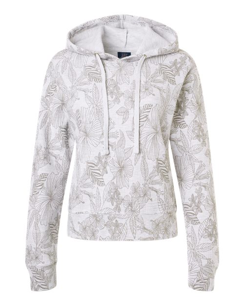 MV Sport W24105 Women's Maddie Floral Print Hooded Sweatshirt