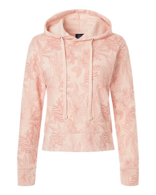 MV Sport W24105 Women's Maddie Floral Print Hooded Sweatshirt