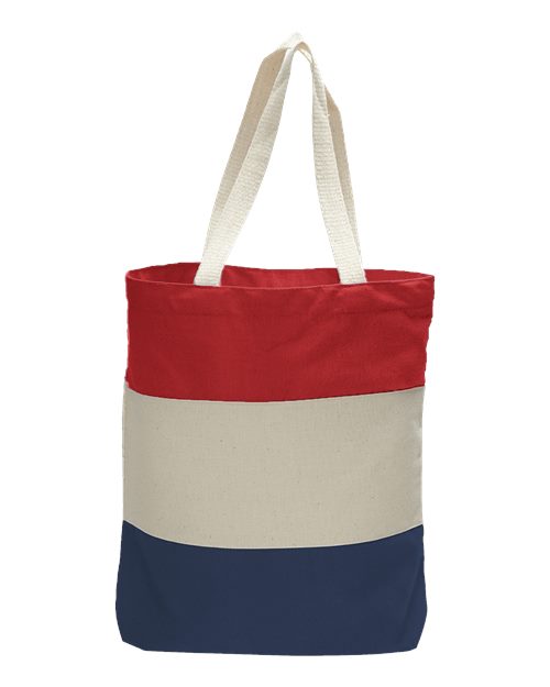 Q-Tees Q125900 11L Tri-Color Tote