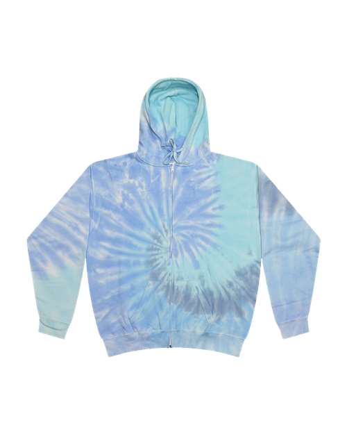 Colortone 8888 Unisex Tie-Dyed Full-Zip Hooded Sweatshirt