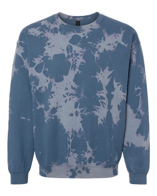 Dyenomite 681BW Unisex Essential Fleece Bleach Wash Crewneck Sweatshirt