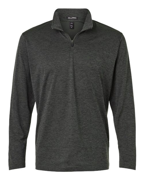 AllPro 4HM700 Men's Performance Mélange Quarter-Zip Pullover