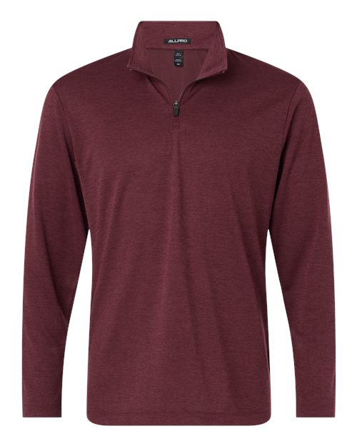 AllPro 4HM700 Men's Performance Mélange Quarter-Zip Pullover
