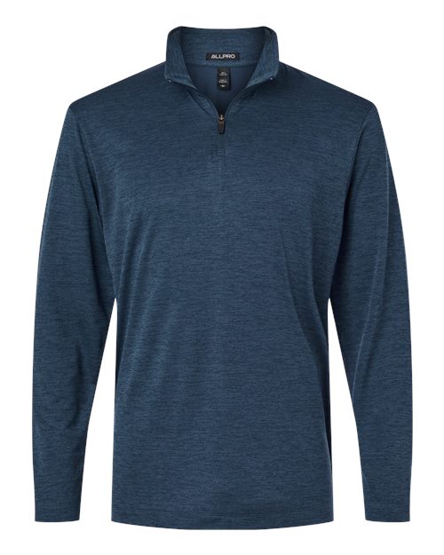 AllPro 4HM700 Men's Performance Mélange Quarter-Zip Pullover