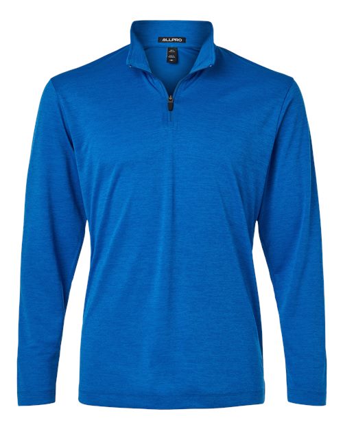 AllPro 4HM700 Men's Performance Mélange Quarter-Zip Pullover