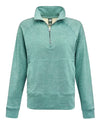 J. America 8743 Women's Electric Fleece Quarter-Zip Sweatshirt