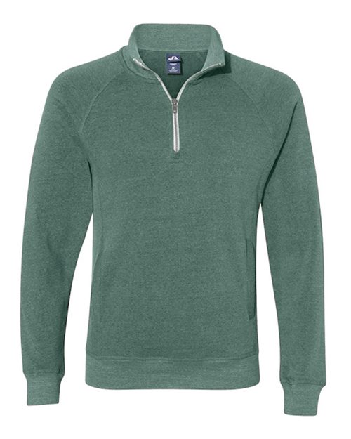 J. America 8869 Men's Triblend Quarter-Zip Sweatshirt