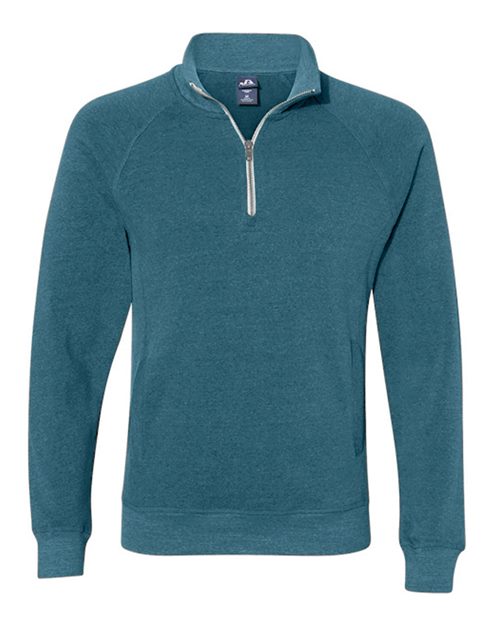 J. America 8869 Men's Triblend Quarter-Zip Sweatshirt