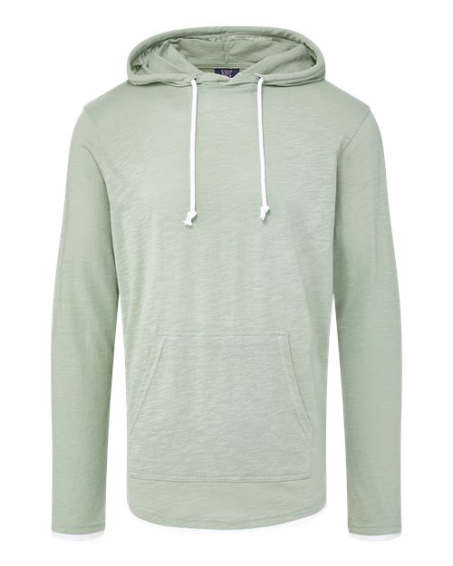 MV Sport 24401 Unisex Miles Slub Hooded Long Sleeve T-Shirt