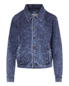MV Sport W23119 Women's Mila Acid Wash Denim Terry Jacket