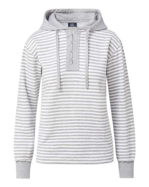 MV Sport W24128 Women's Alina Henley Hooded Sweatshirt