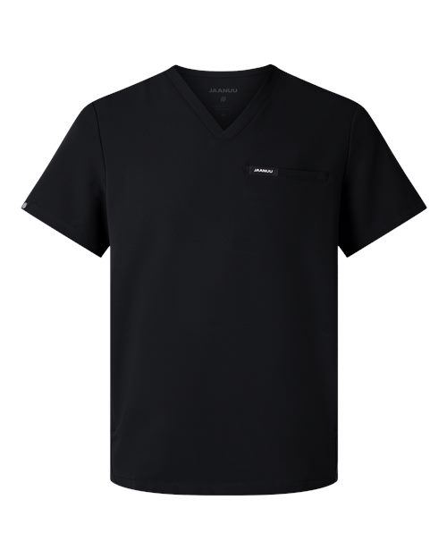 Jaanuu M10002 Men's Platt 3-Pocket Scrub V-Neck Top