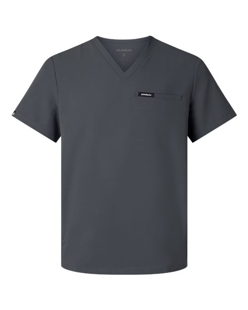 Jaanuu M10002 Men's Platt 3-Pocket Scrub V-Neck Top